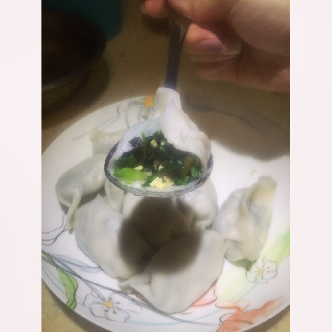 菠菜鸡蛋水饺