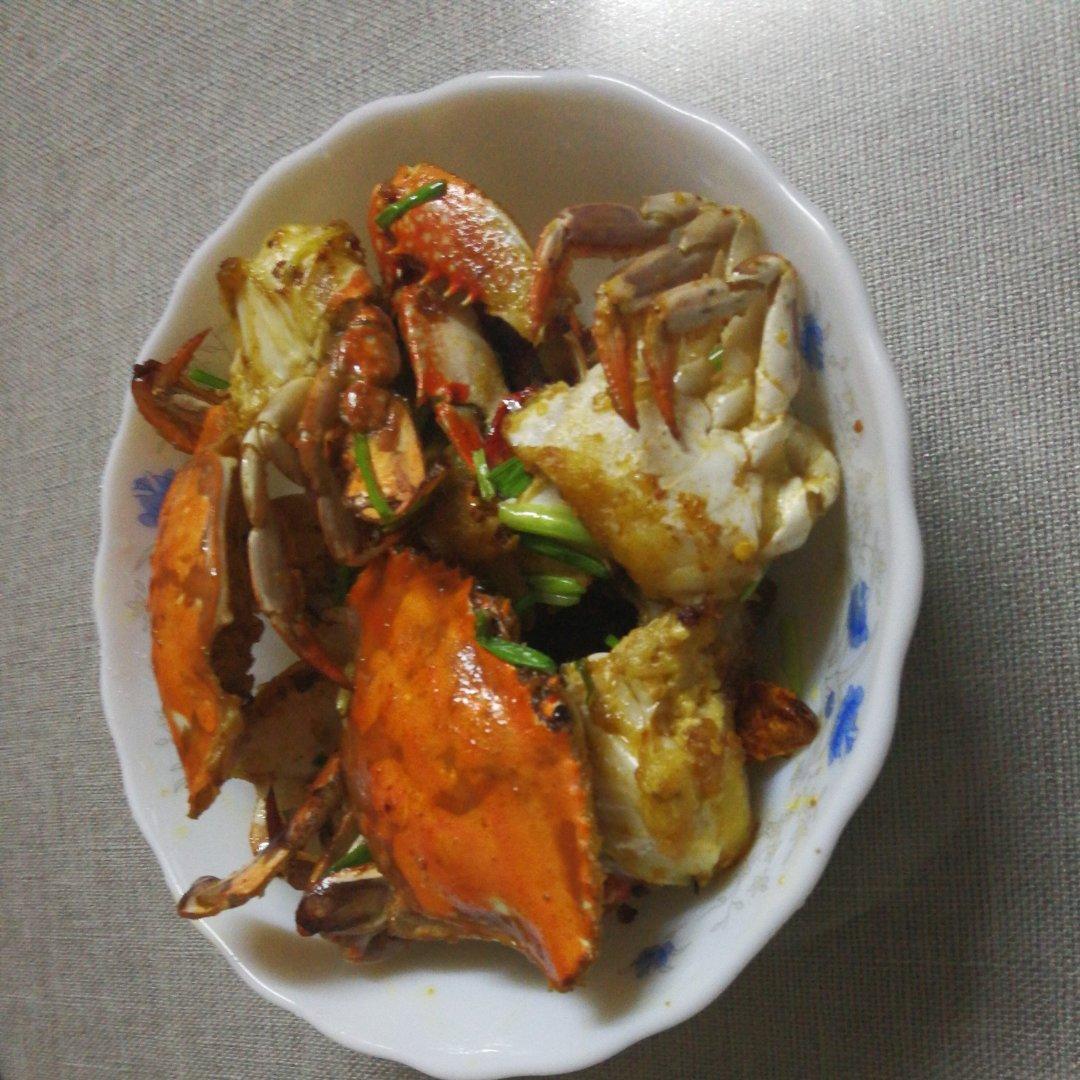 葱姜炒梭子蟹（very easy）