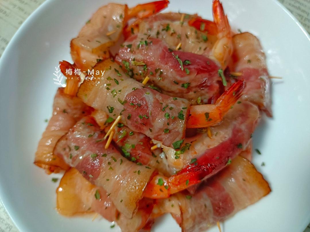 咸香焦脆-培根卷大虾🦐的做法