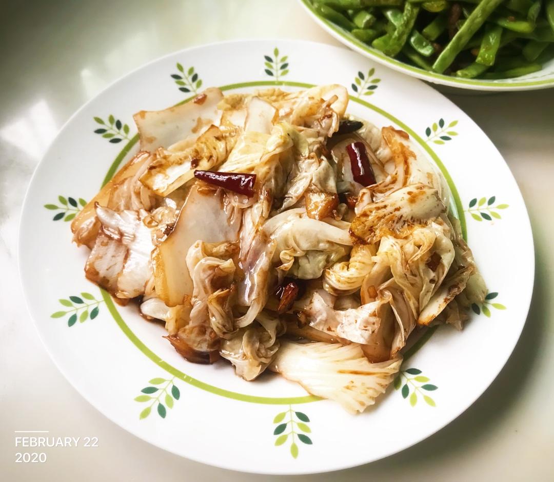 炝炒圆白菜(实拍图，从不修图)