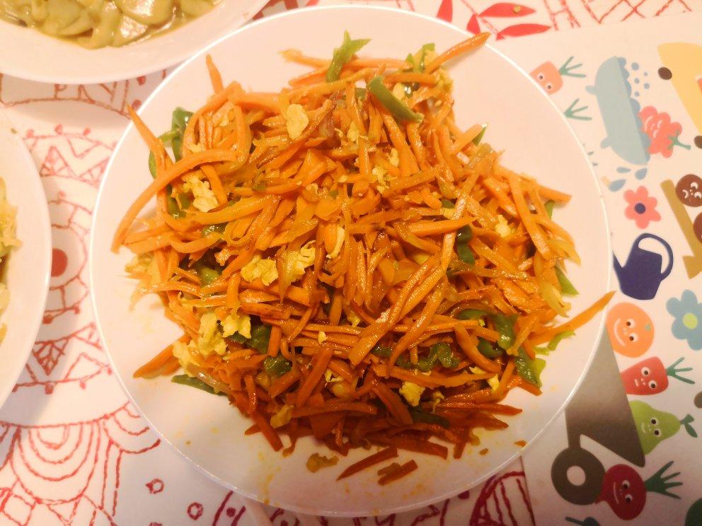 胡萝卜炒鸡蛋