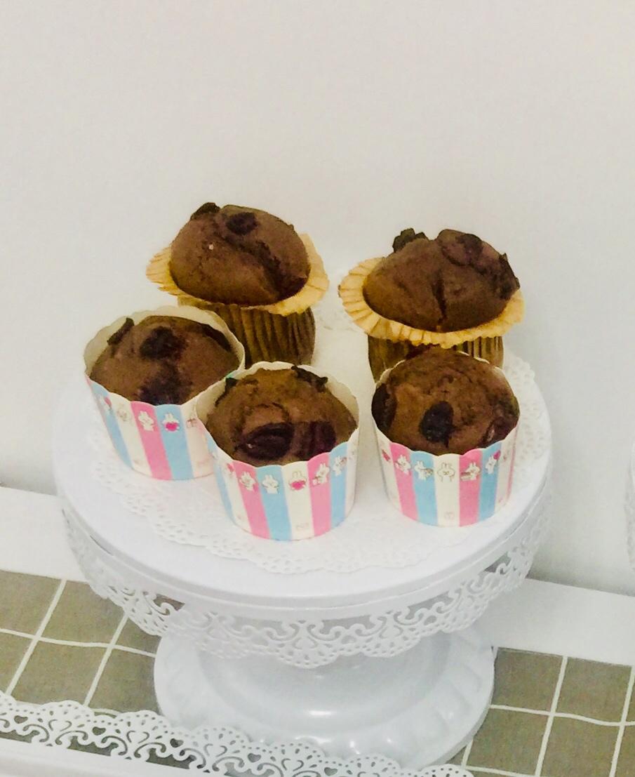 烘焙新手烤箱入门浓香抹茶蔓越莓麦芬纸杯蛋糕