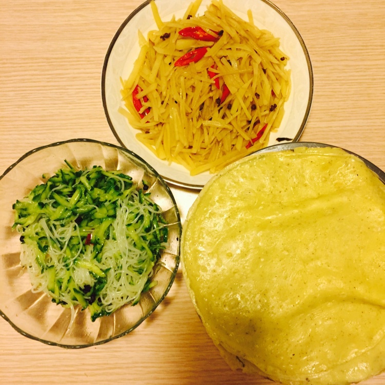 煎饼卷菜