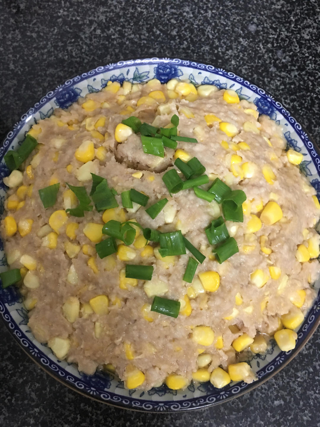 玉米蒸肉饼