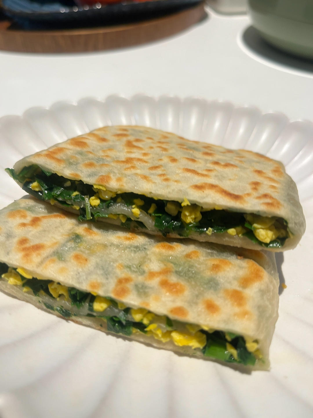 懒人版韭菜鸡蛋合子