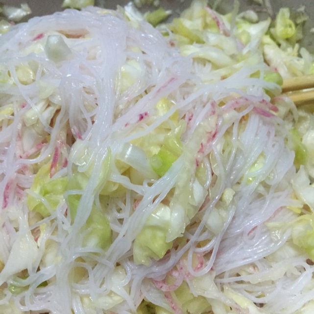 凉拌粉丝圆白菜