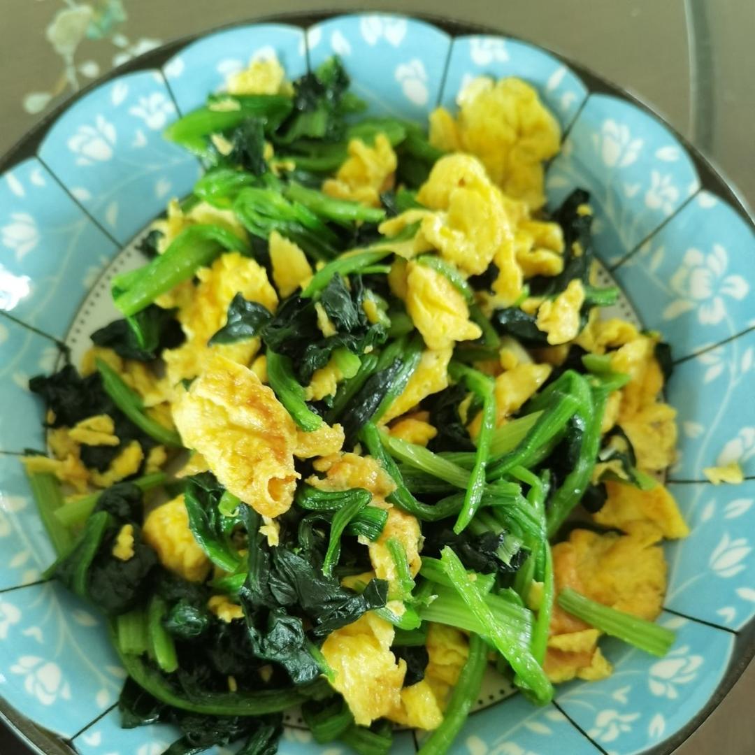 菠菜炒鸡蛋（不涩不腥！）