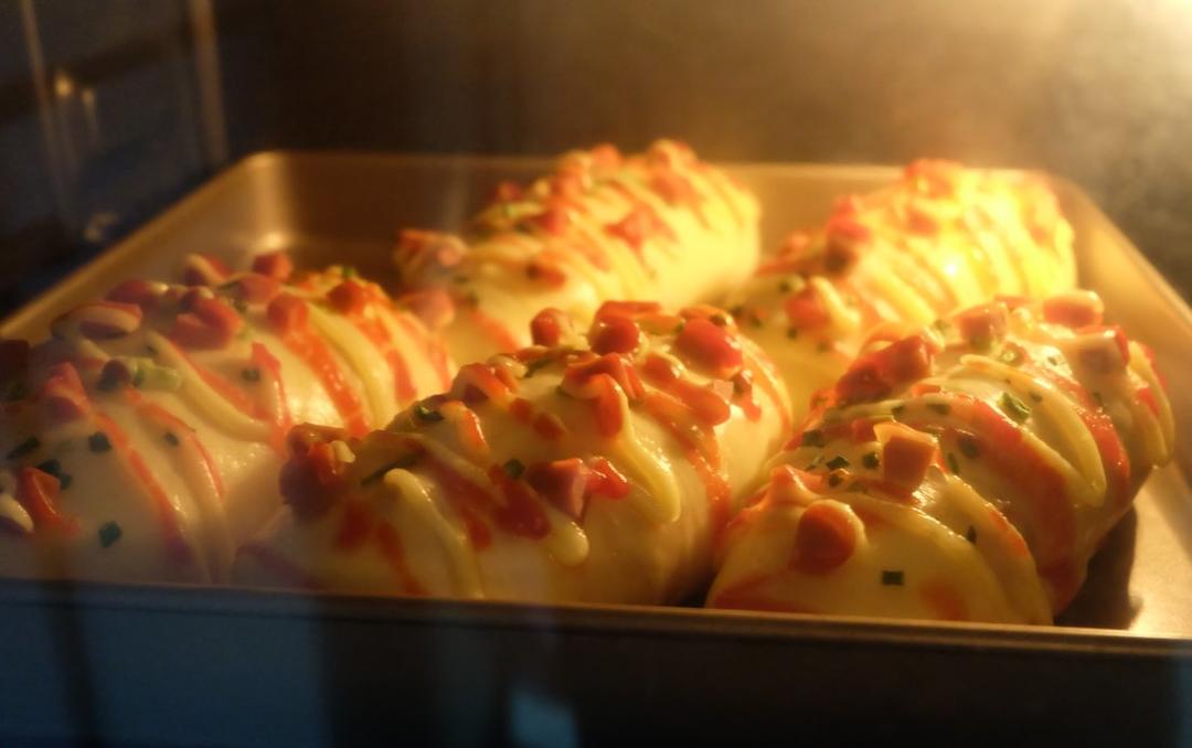 香葱火腿肉松面包