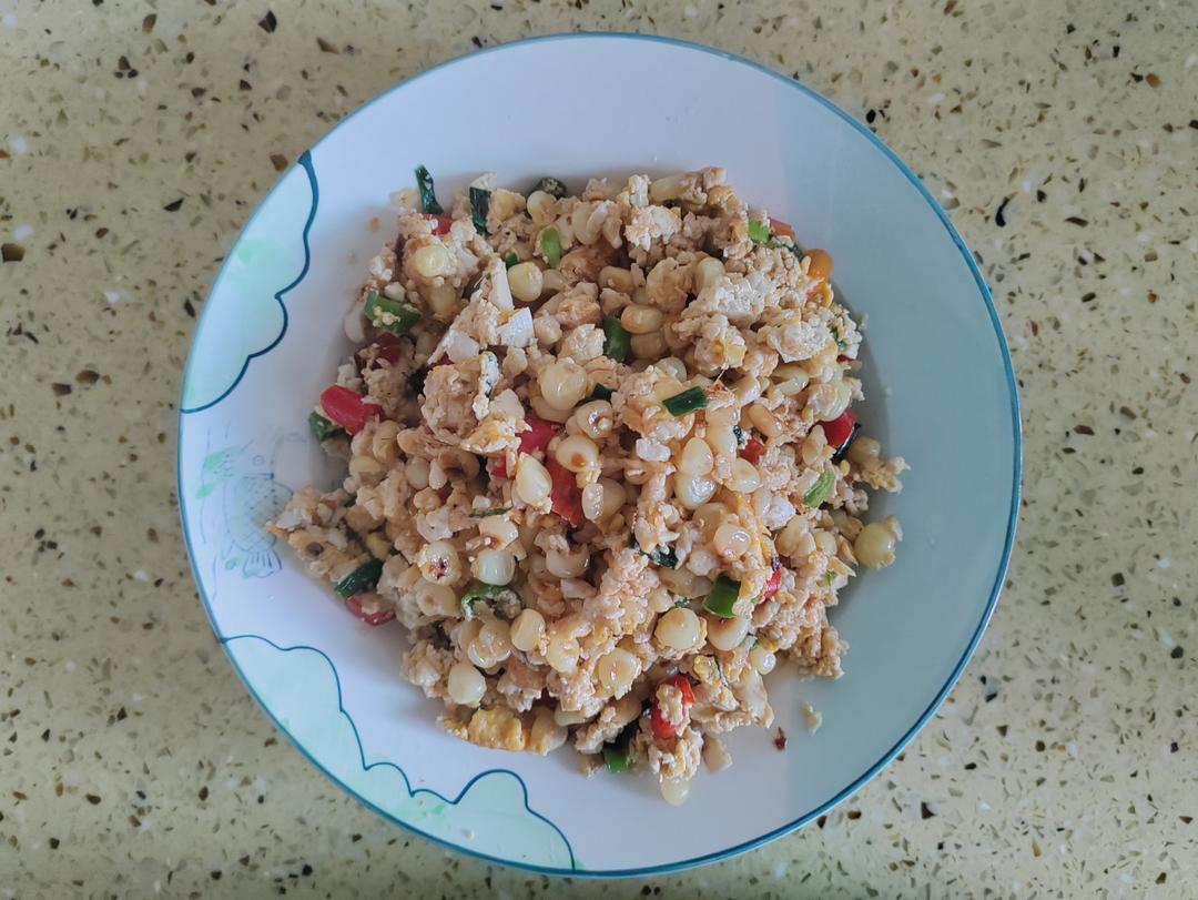 咸鸭蛋白粒粒炒