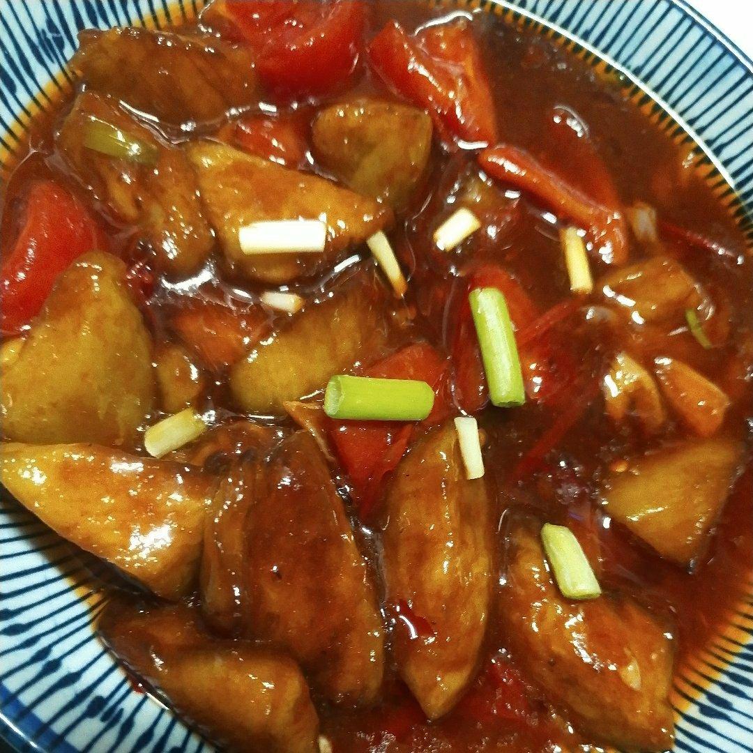 〈烧茄子〉，西红柿版。欣小厨 😉