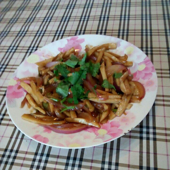 洋葱遇到杏鲍菇
