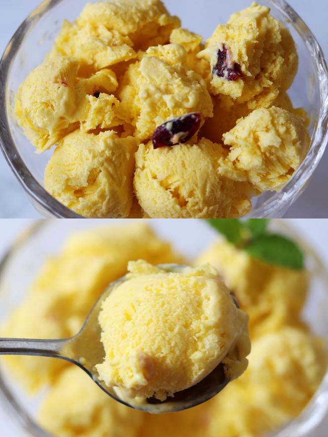无冰渣！无蛋黄，比哈根达斯还好吃的芒果冰淇淋的做法