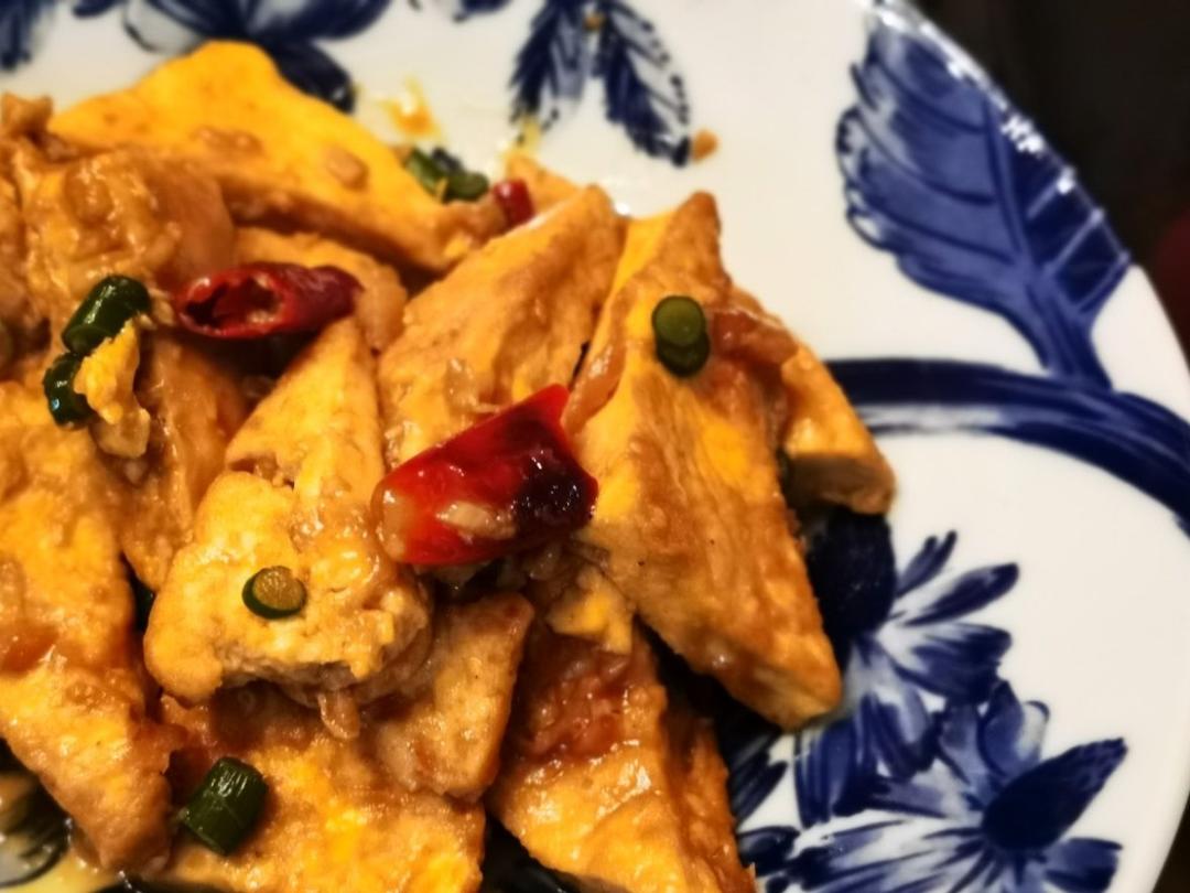 焖煎豆腐