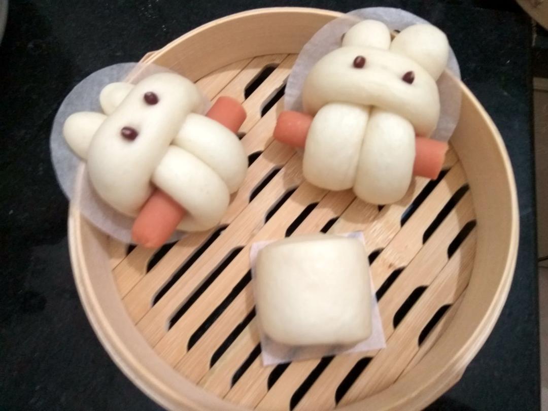 兔子香肠馒头（一次发酵）