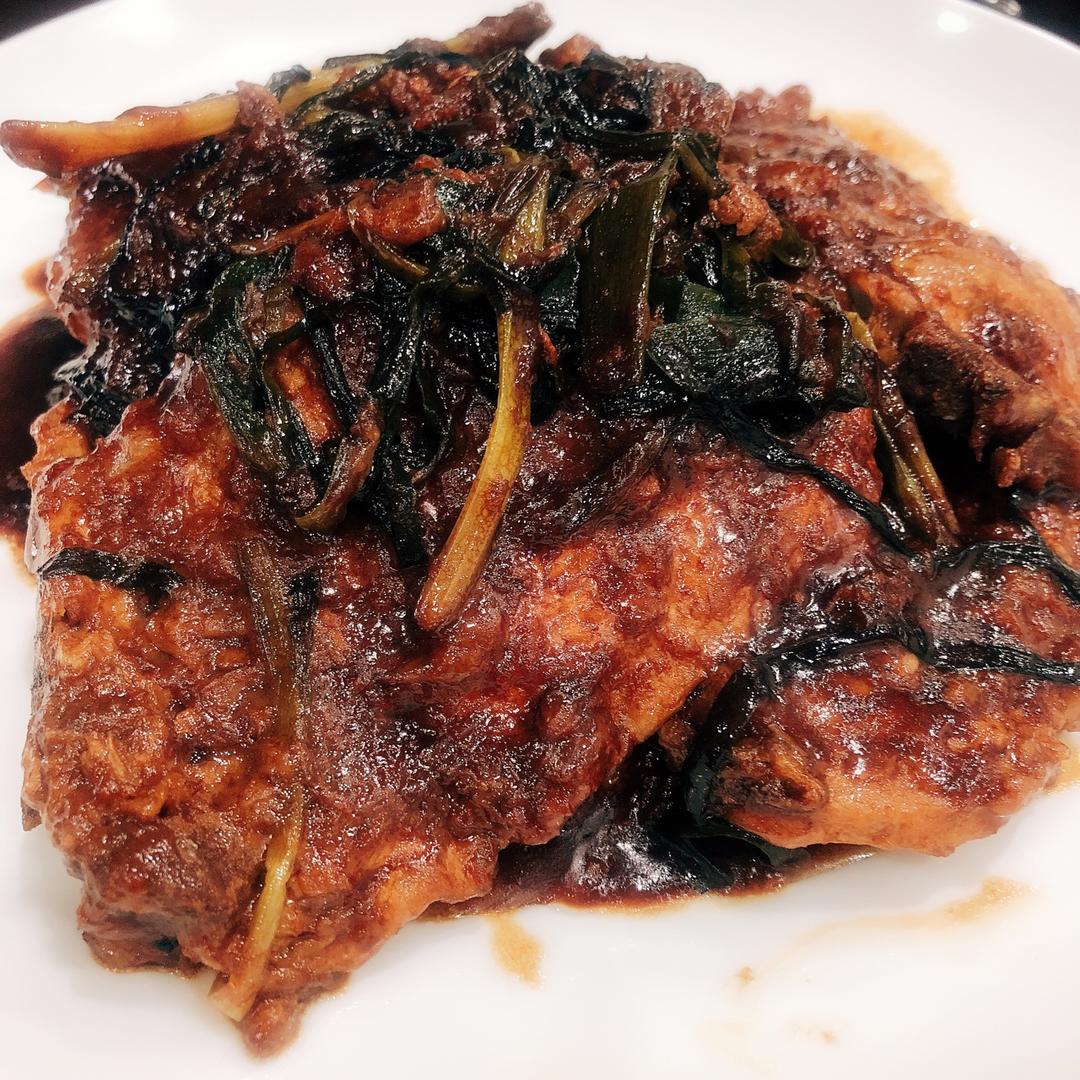 葱烤大排（浓油赤酱的上海菜）