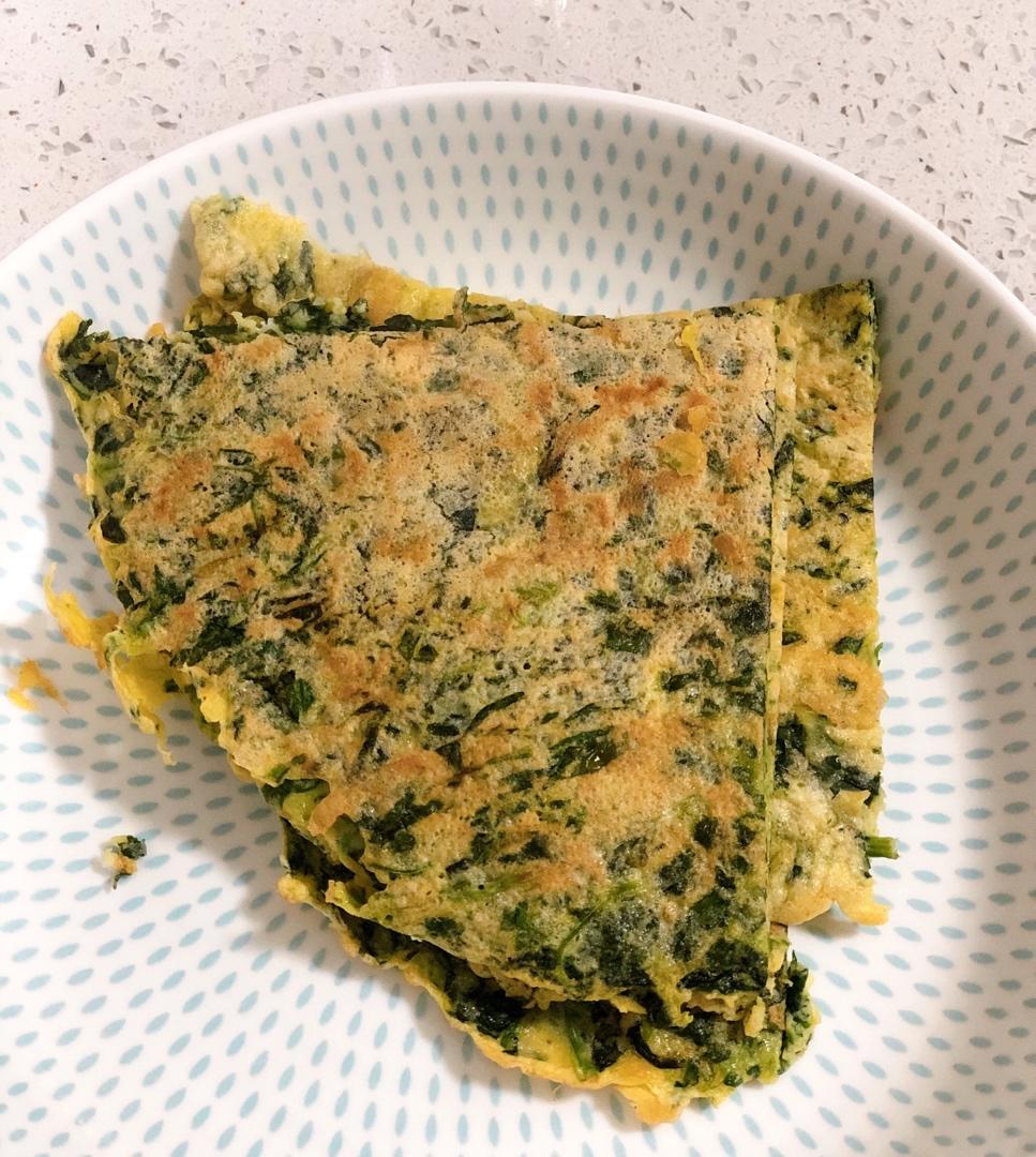 菠菜鸡蛋饼 超级简单               家常快手菜 早餐首选✌🏻