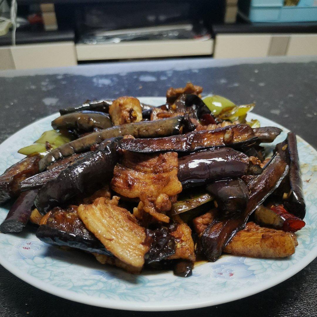 五花肉辣炒茄子