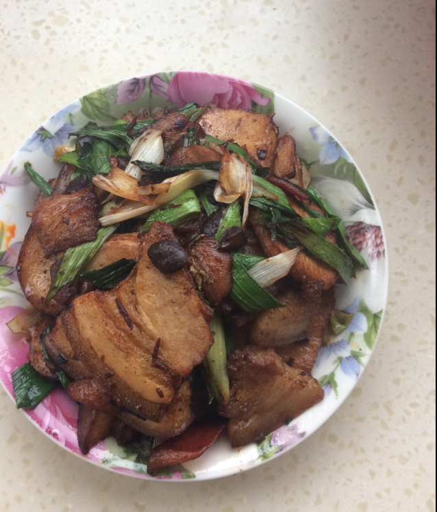 老丁的私房菜-蒜苗回锅肉