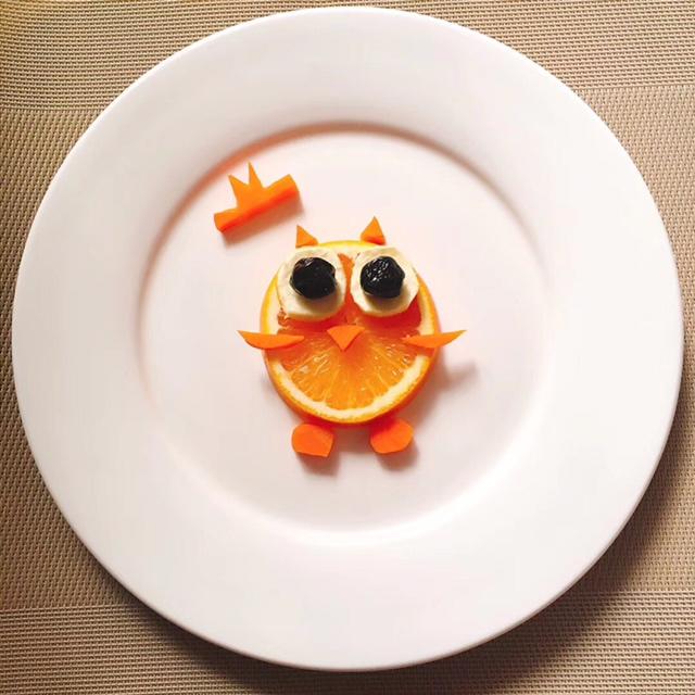 可爱小鸡水果拼盘