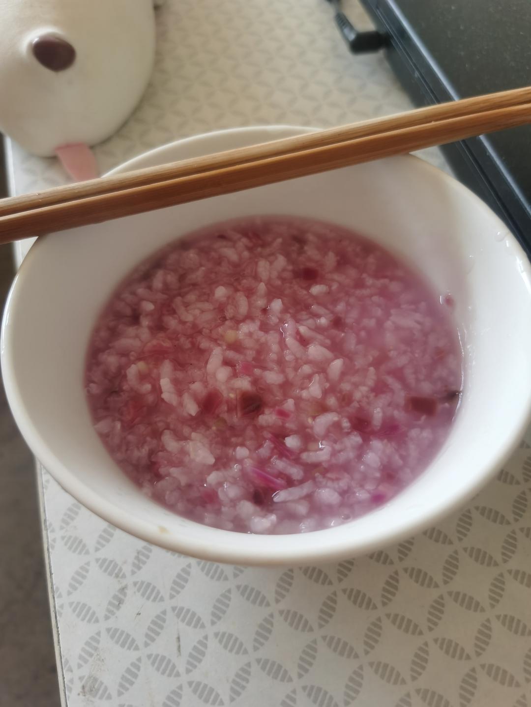 紫甘蓝粥【无油无盐素食】