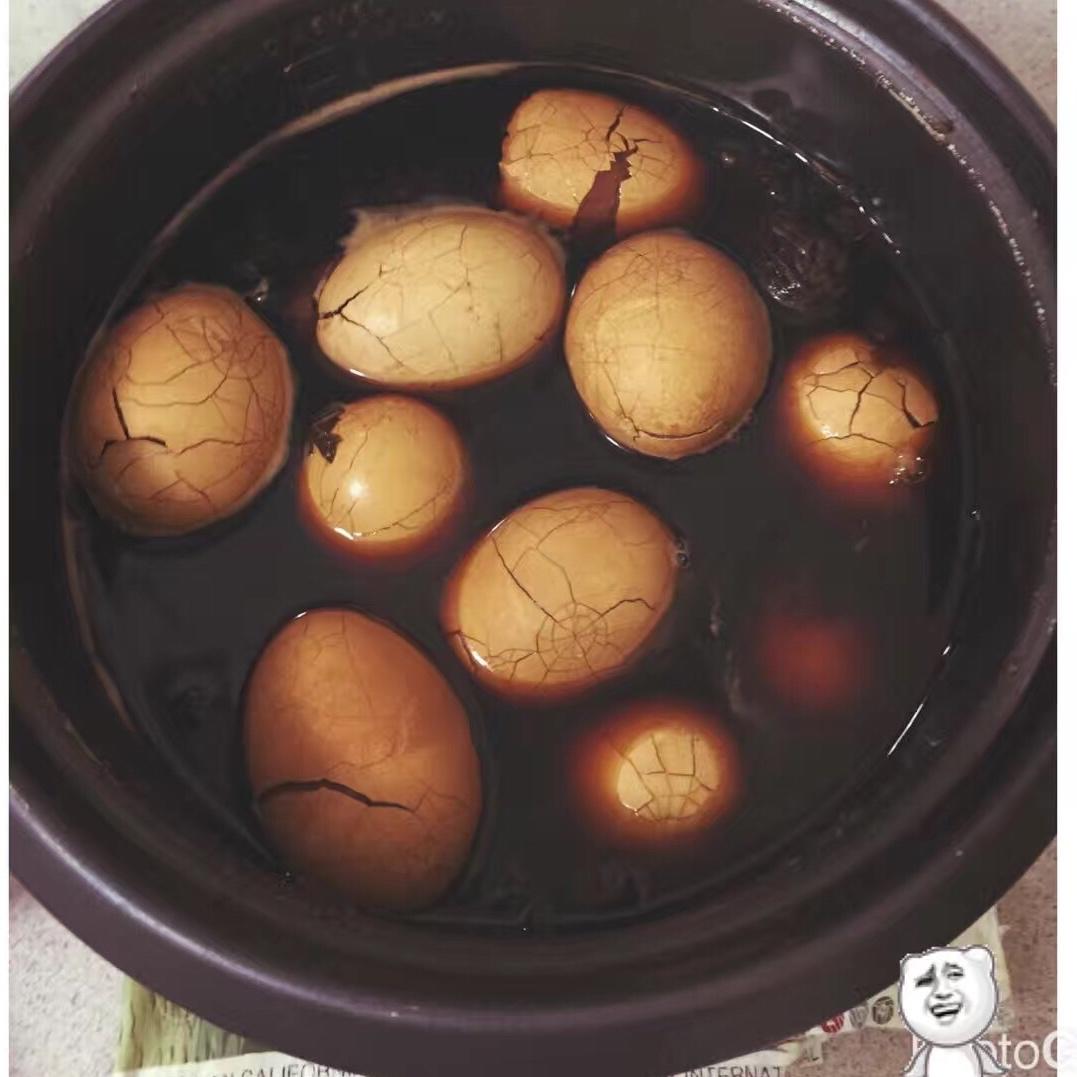 电饭煲煮五香茶叶蛋