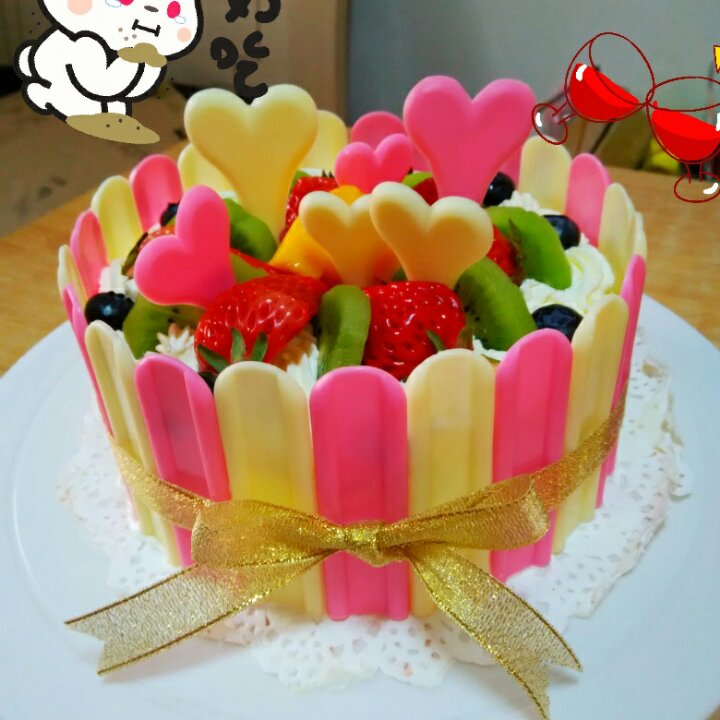 六寸红丝绒裸蛋糕