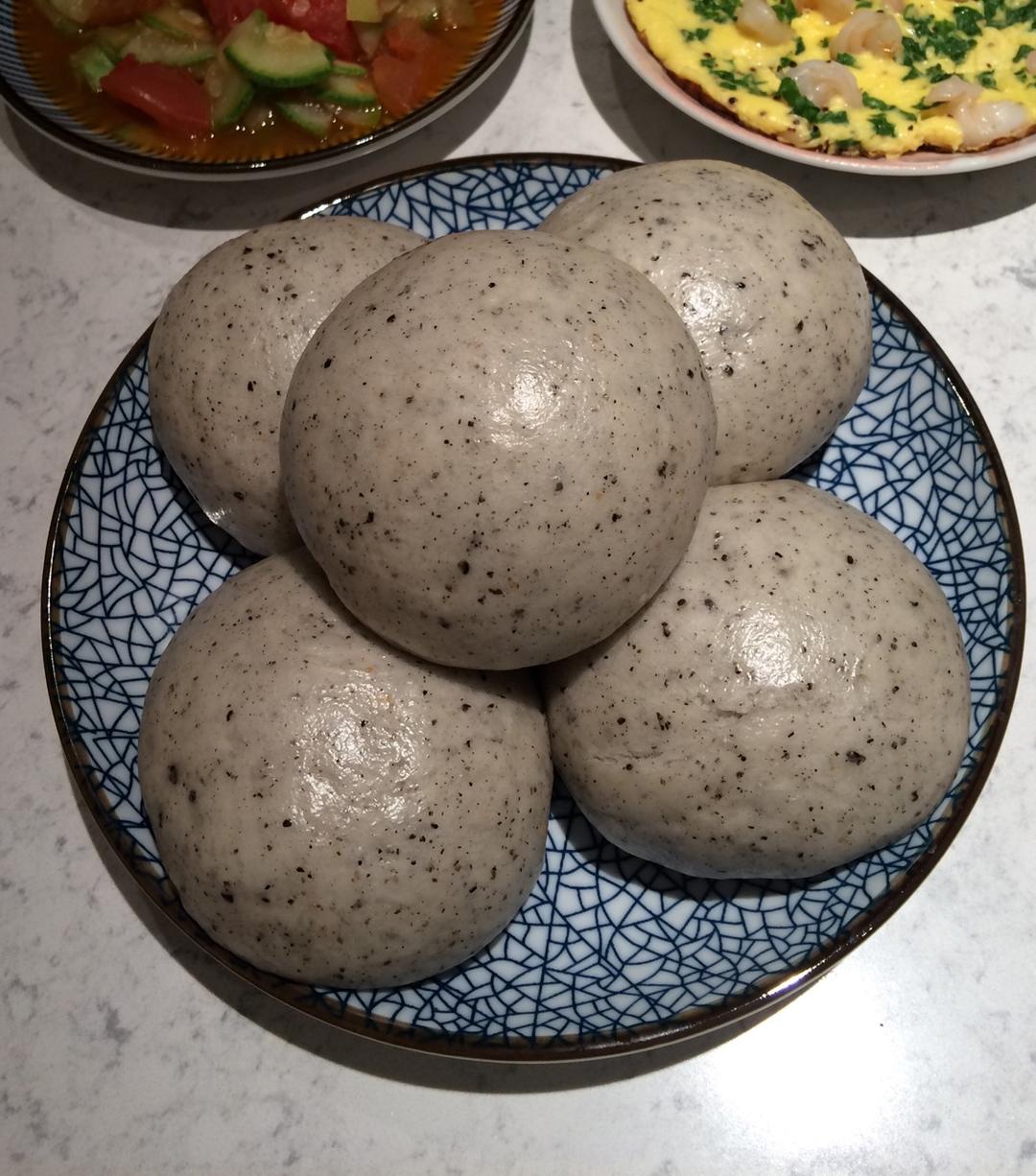 奶香黑芝麻刀切馒头