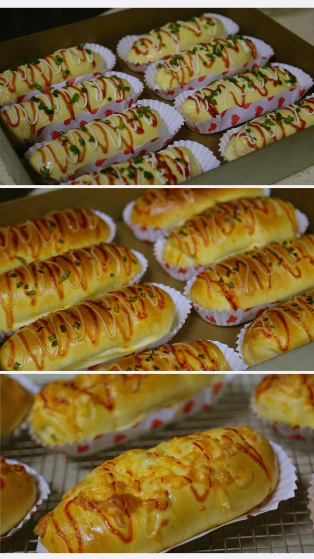 咸蛋黄肉松/香葱肉松软面包（两种口味）