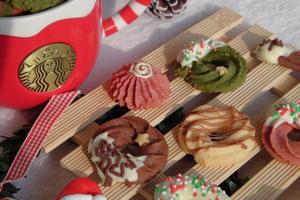 🎄圣诞雪花/拐杖/花环多种造型花式曲奇饼干的做法 步骤16