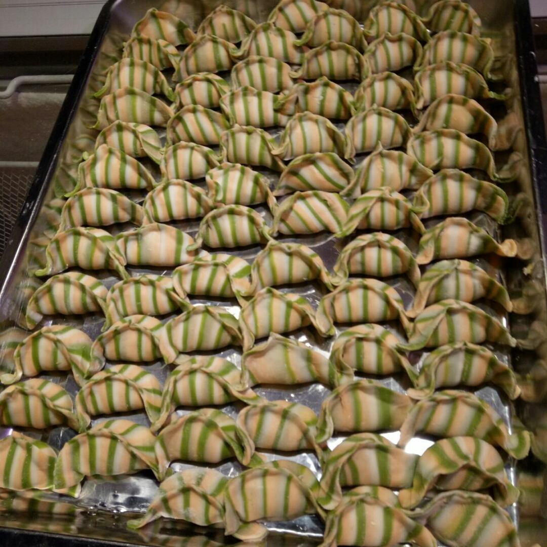 三色条纹饺子