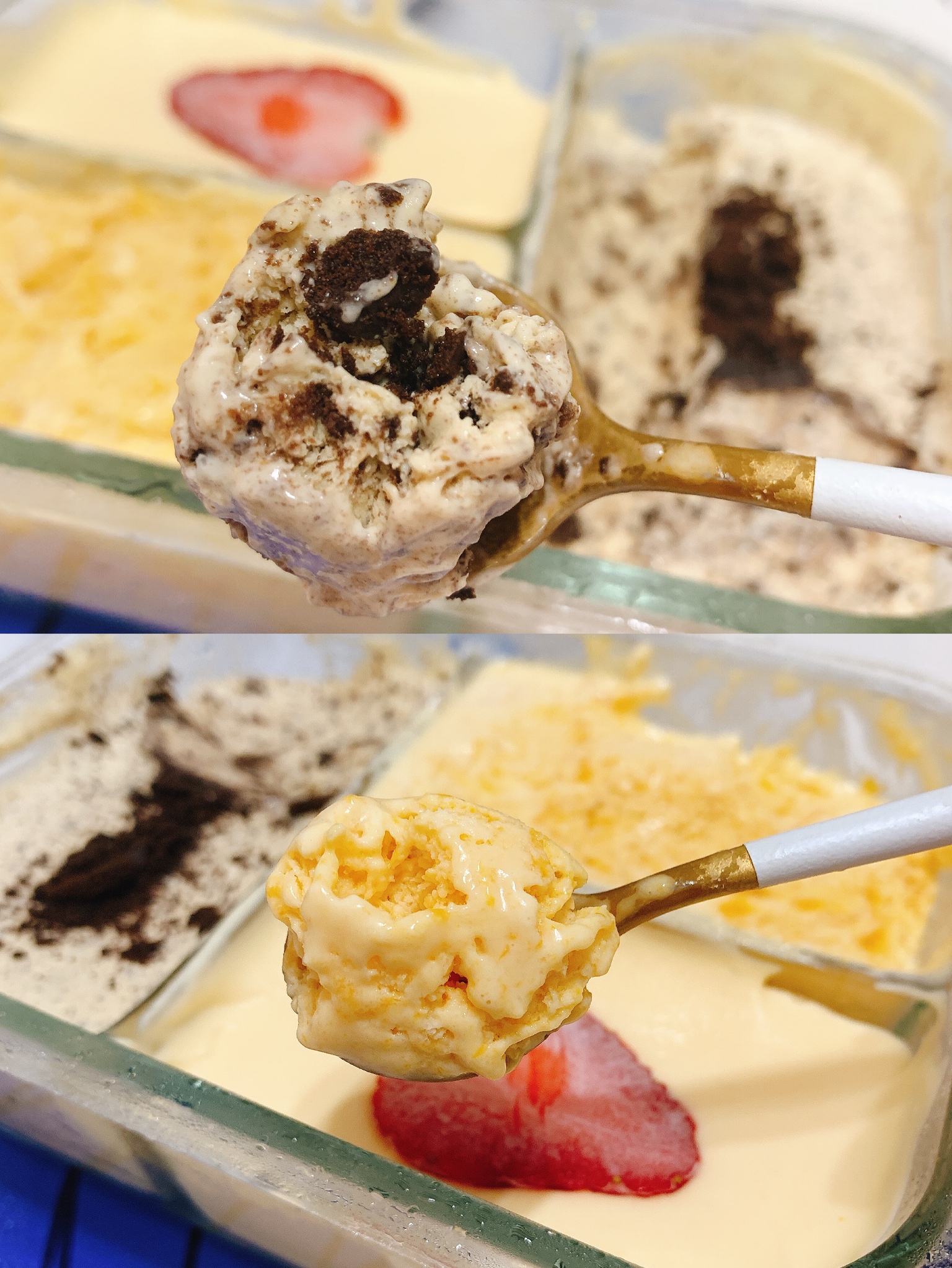 【自制冰淇淋】奥利奥和芒果雪糕！学会就不想吃外面的了！的做法