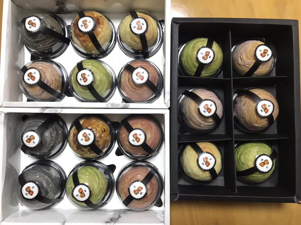蛋黄酥~紫薯、抹茶、原味~花好月圆，中秋快乐~内附一次做六色蛋黄酥方法~