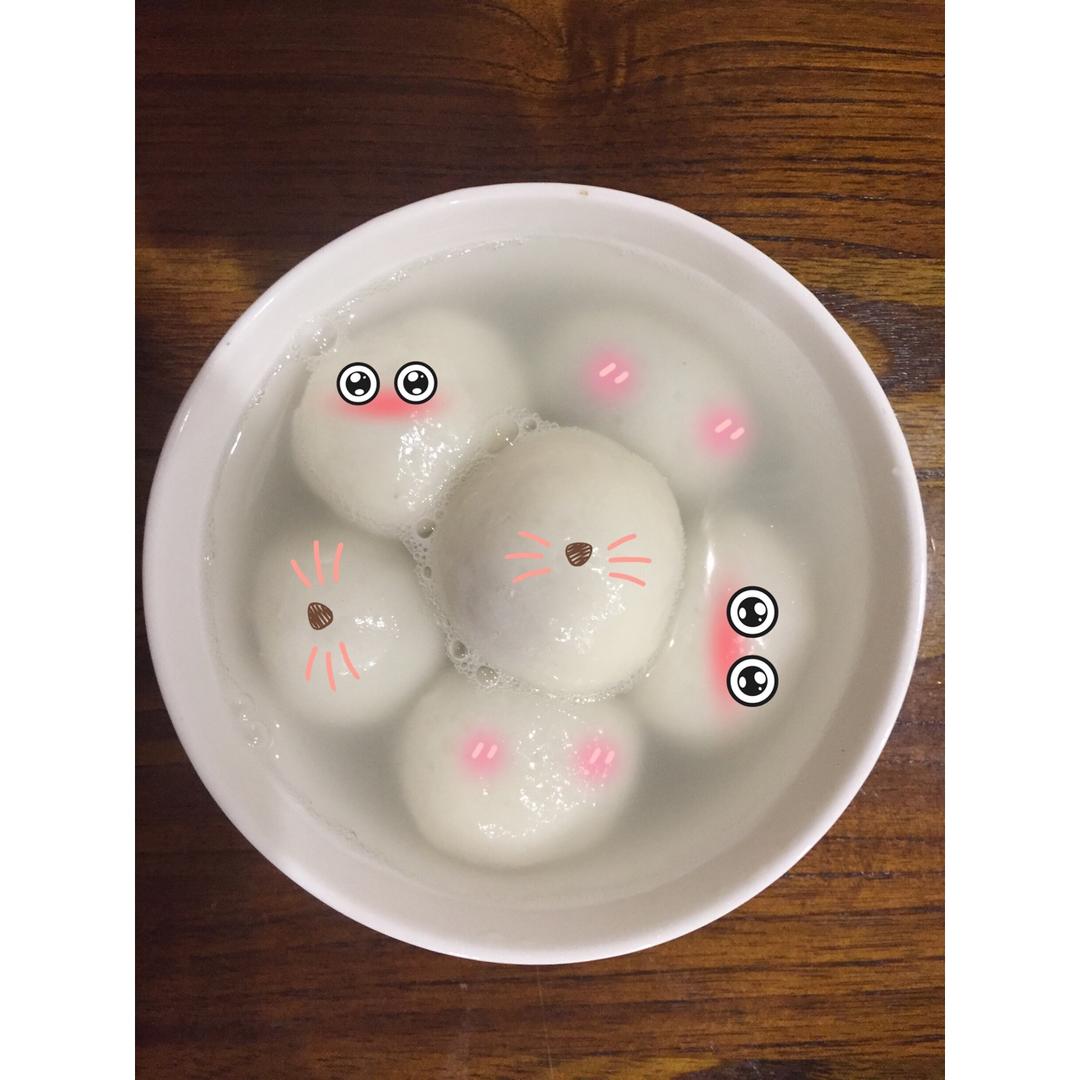 又夕的小厨房做的花生黑芝麻汤圆