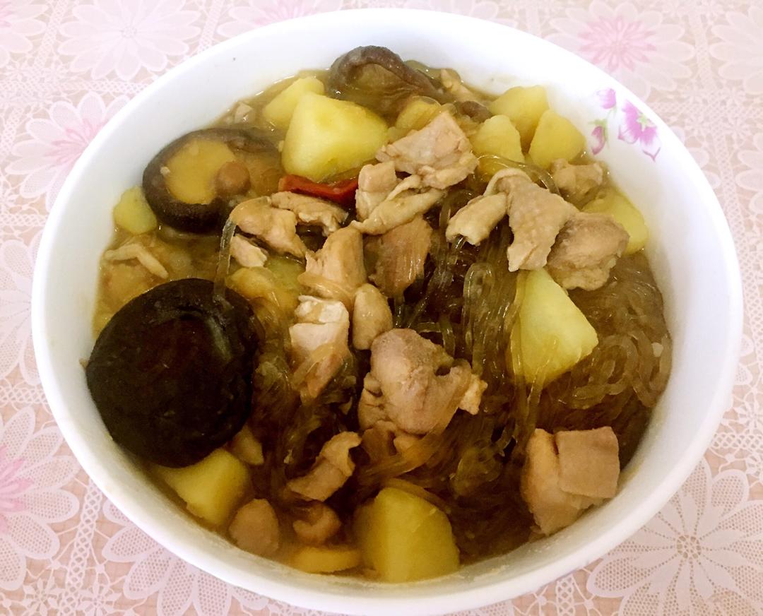 小鸡蘑菇炖粉条