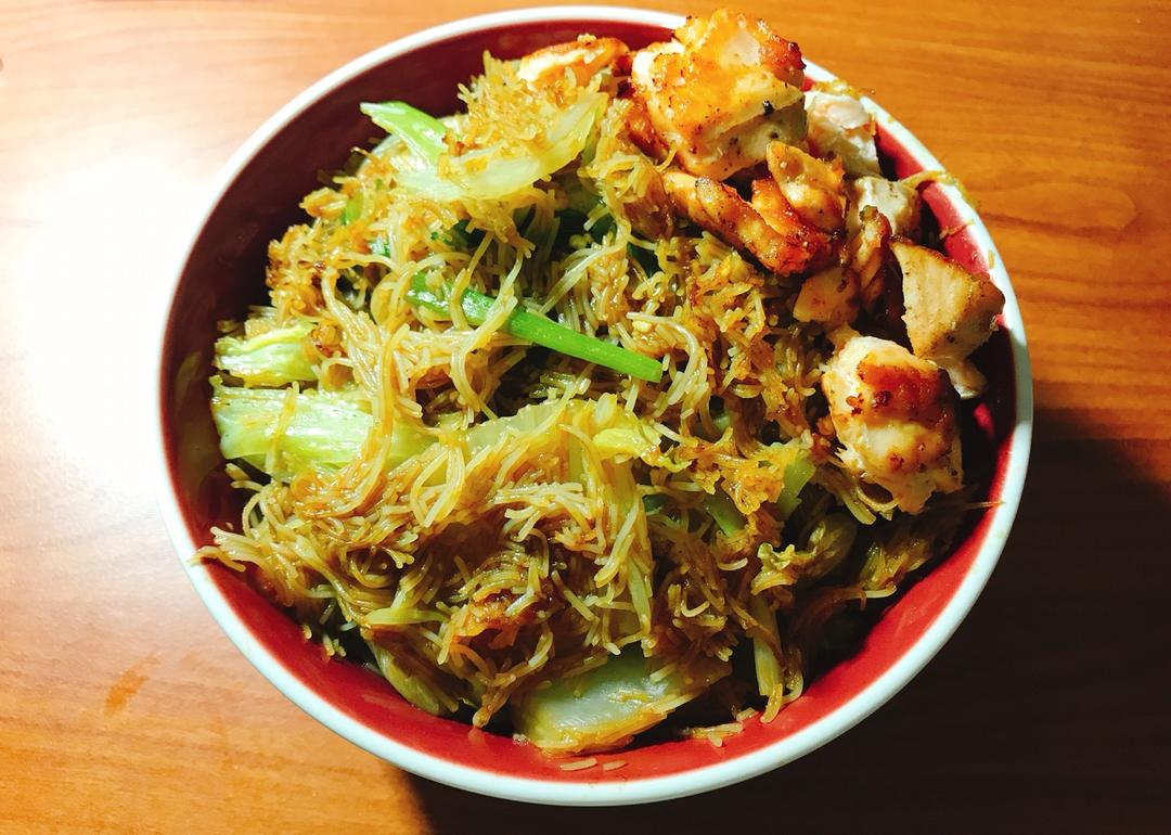 包菜粉丝炒鸡蛋