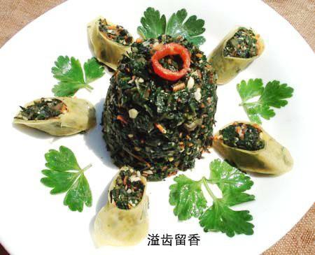 五彩茼蒿的做法