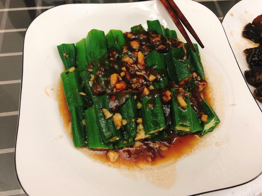 秋葵最好吃的做法，蒜香秋葵