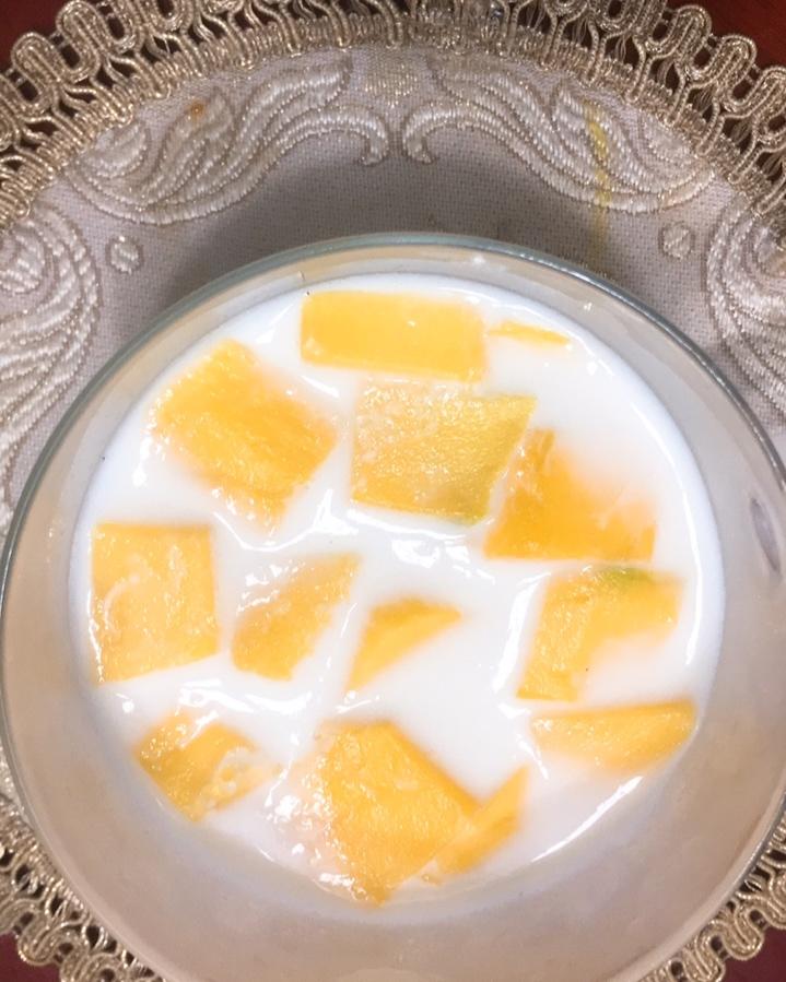 💞零失败简易版～芒果牛奶布丁🍰