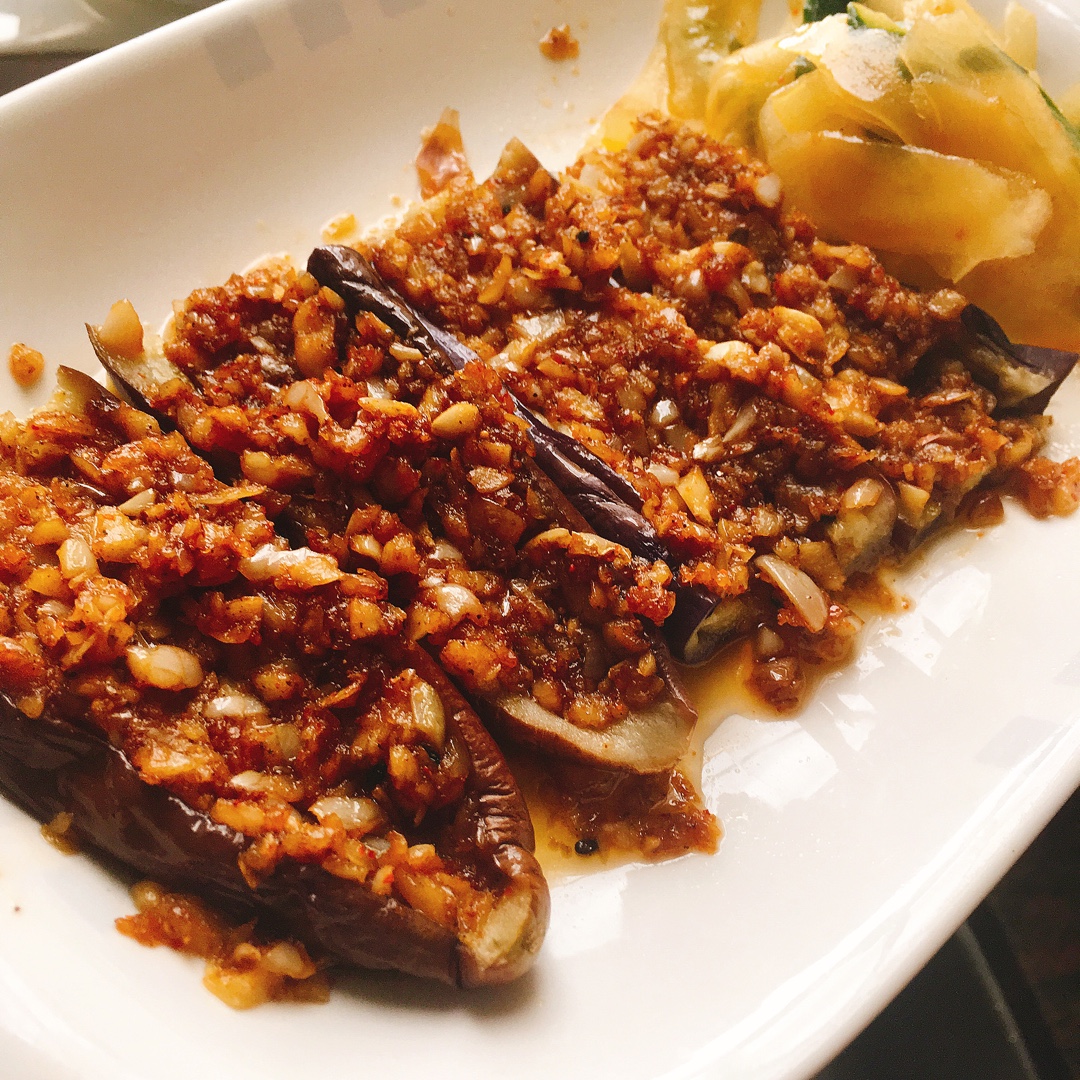 【微波炉烤茄子】