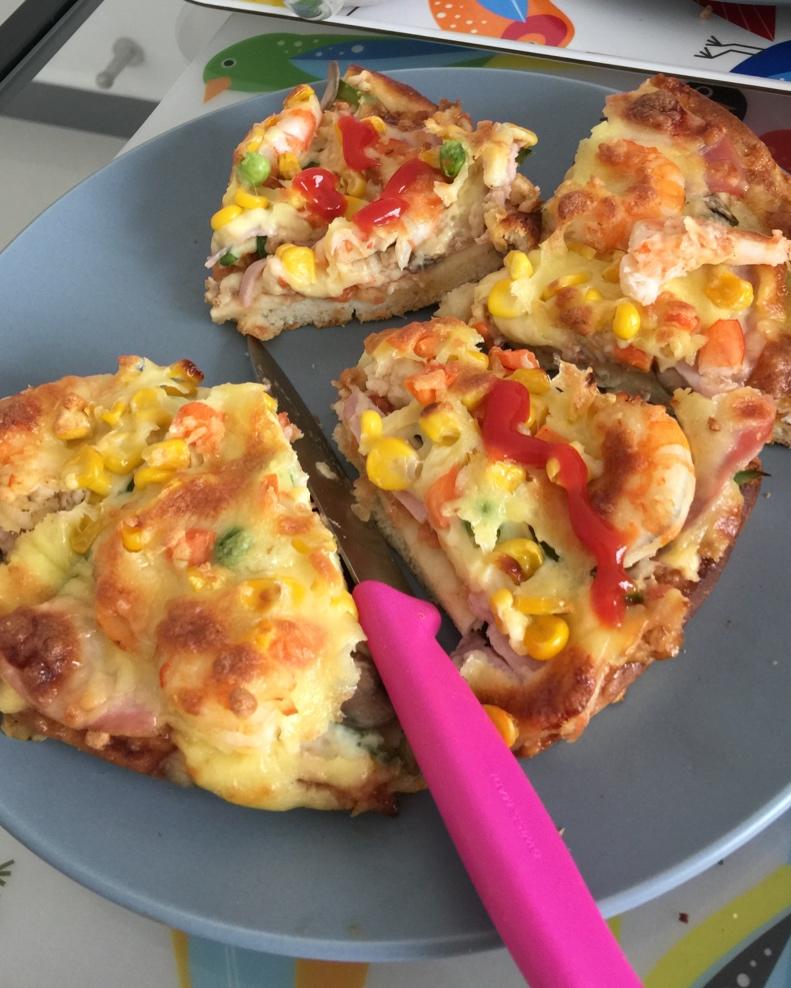 超简单披萨饼坯制作（面包机版一次四个）