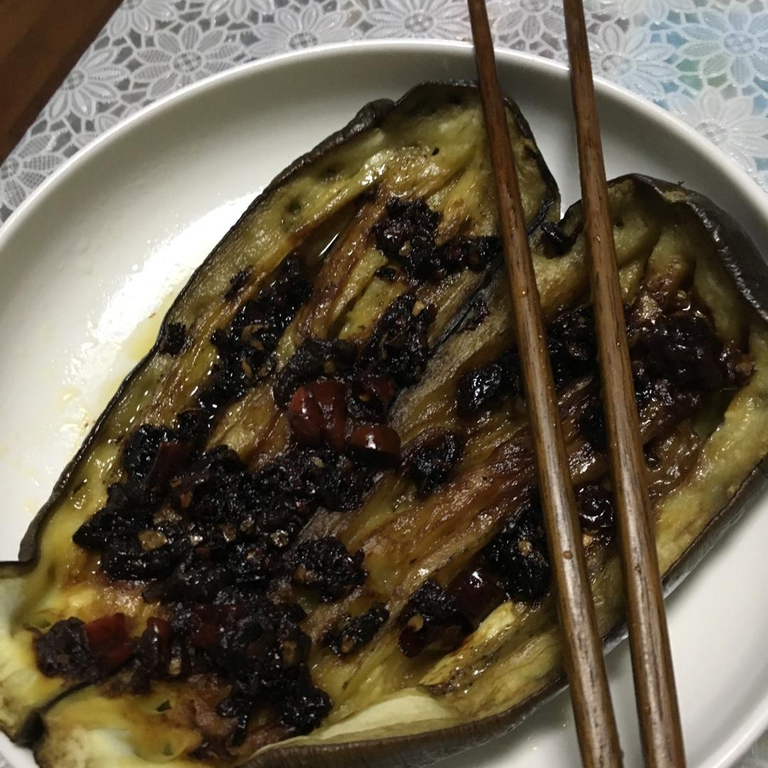 【微波炉烤茄子】