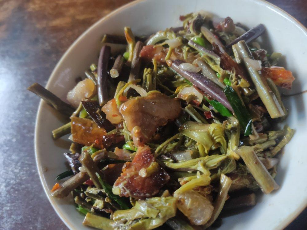 qq空间用户_4hvs做的蕨菜干炒腊肉