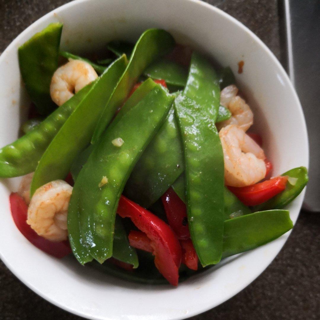 核桃荷兰豆炒虾仁