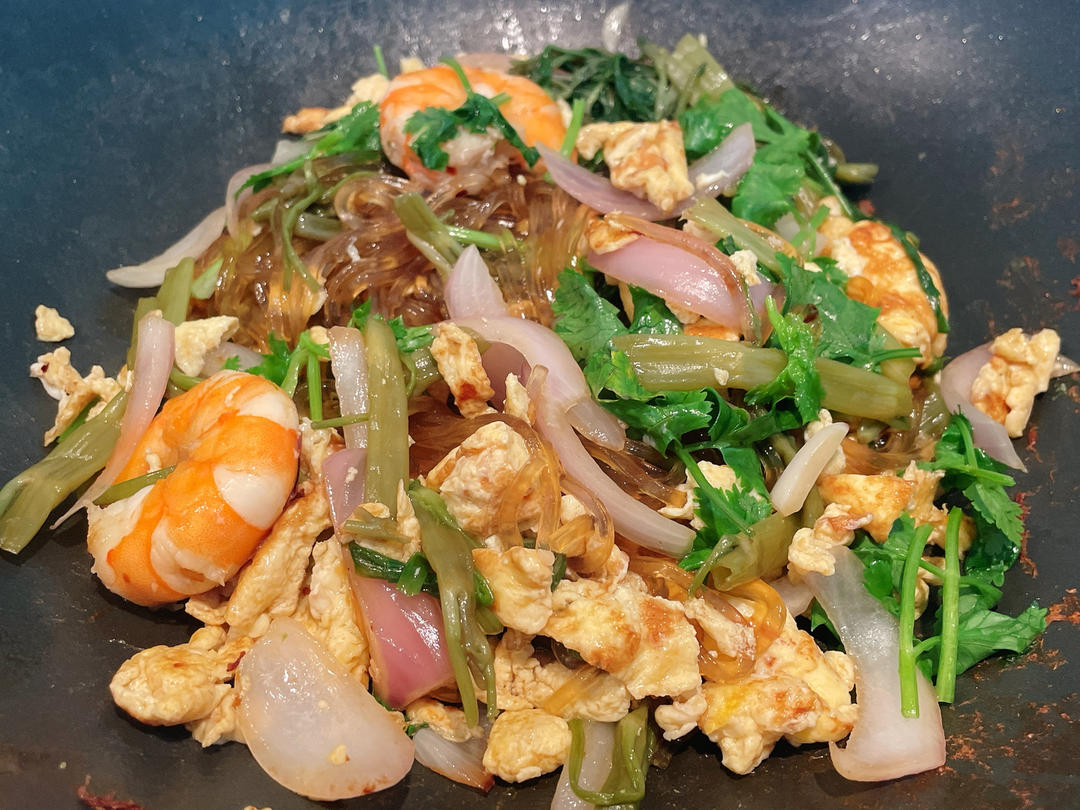 三丝鸡蛋炒粉😋超级懒人食谱，好吃不腻
