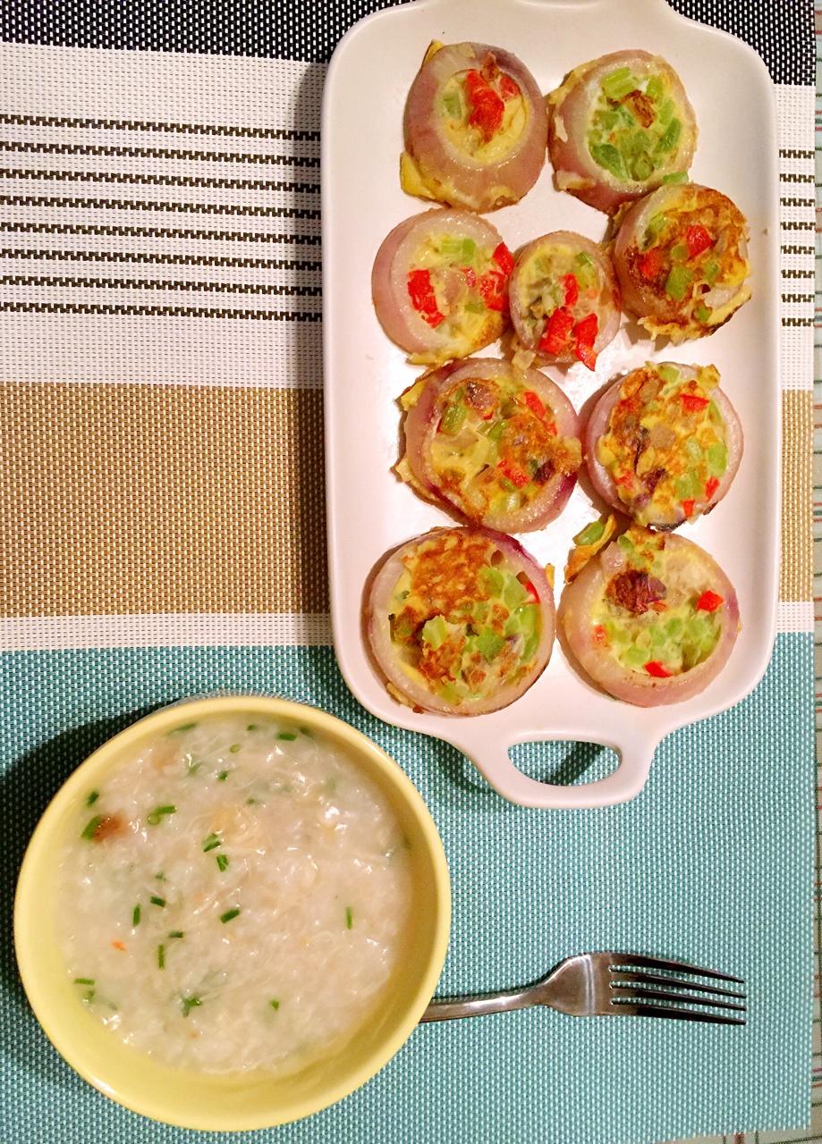 洋葱圈蛋饼