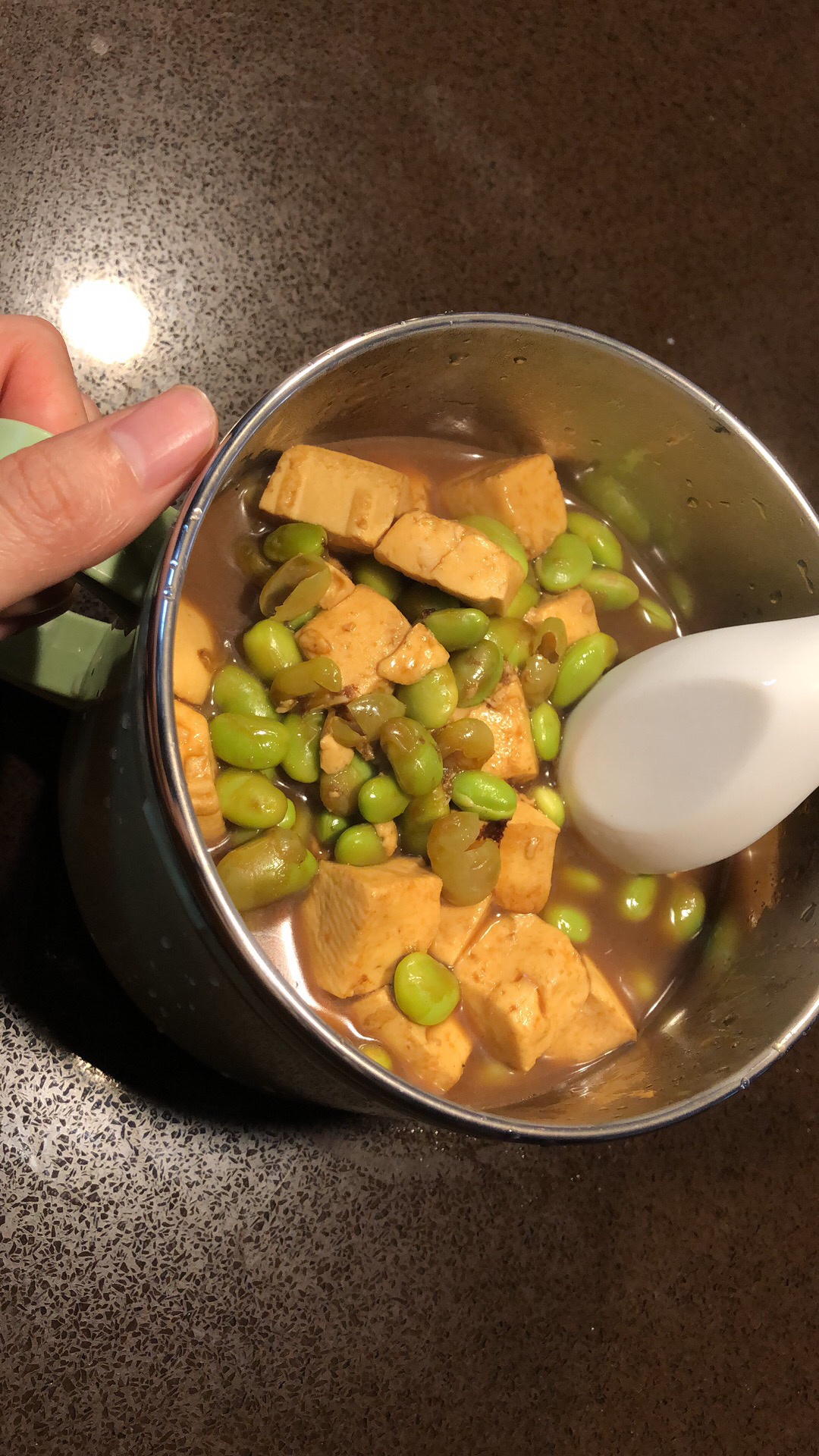 毛豆炖豆腐的做法