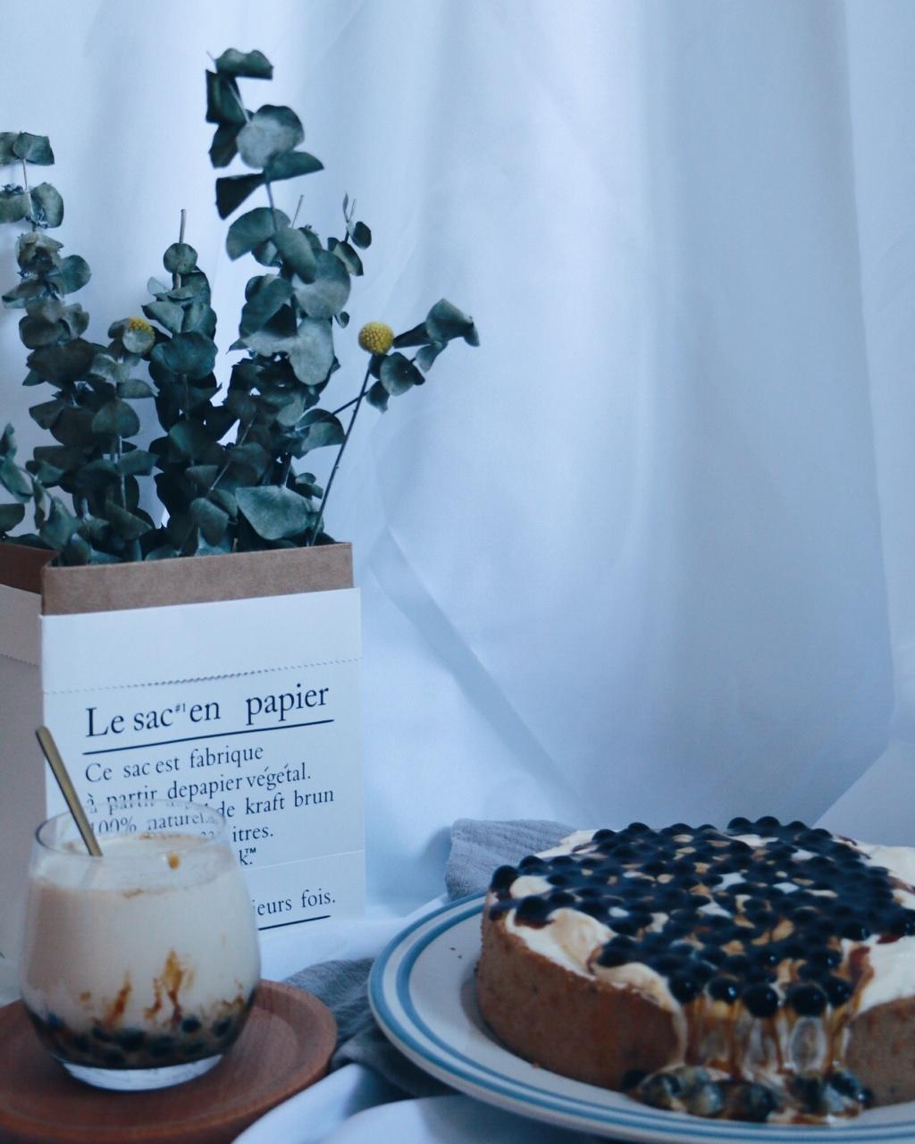 焦糖珍珠奶茶爆浆蛋糕