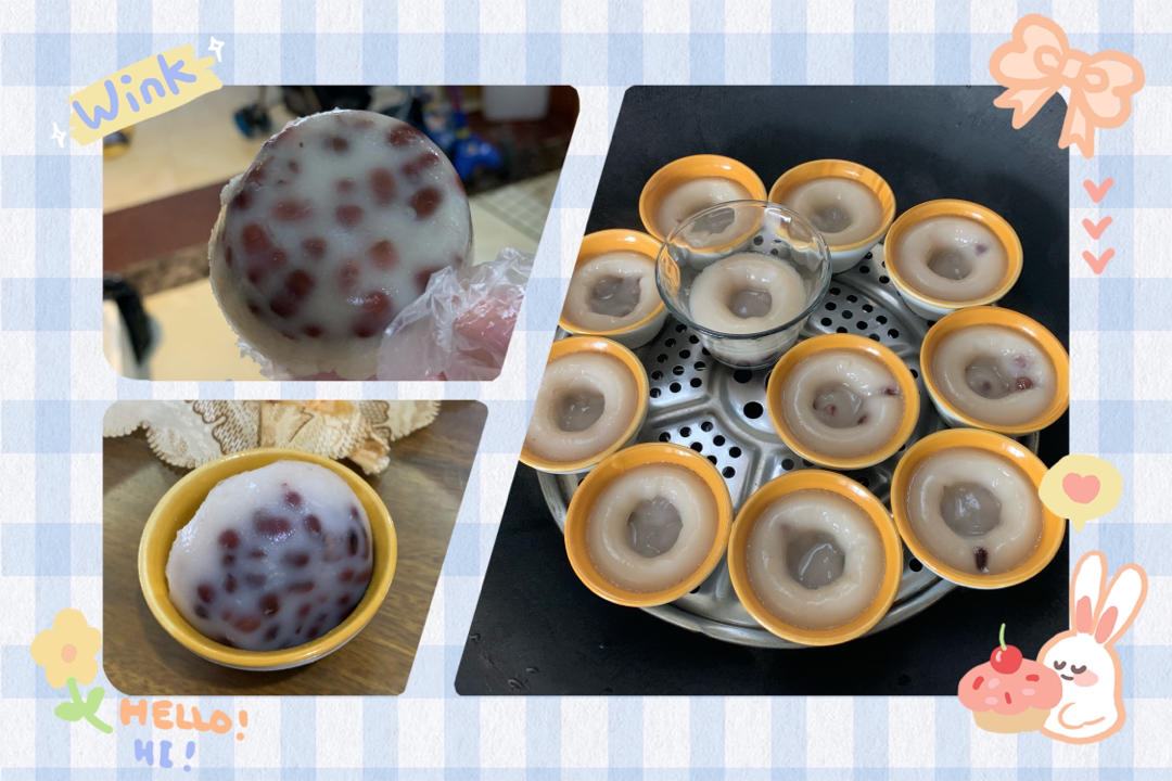 【港式小吃在家做】怀旧红豆钵仔糕 砵仔糕