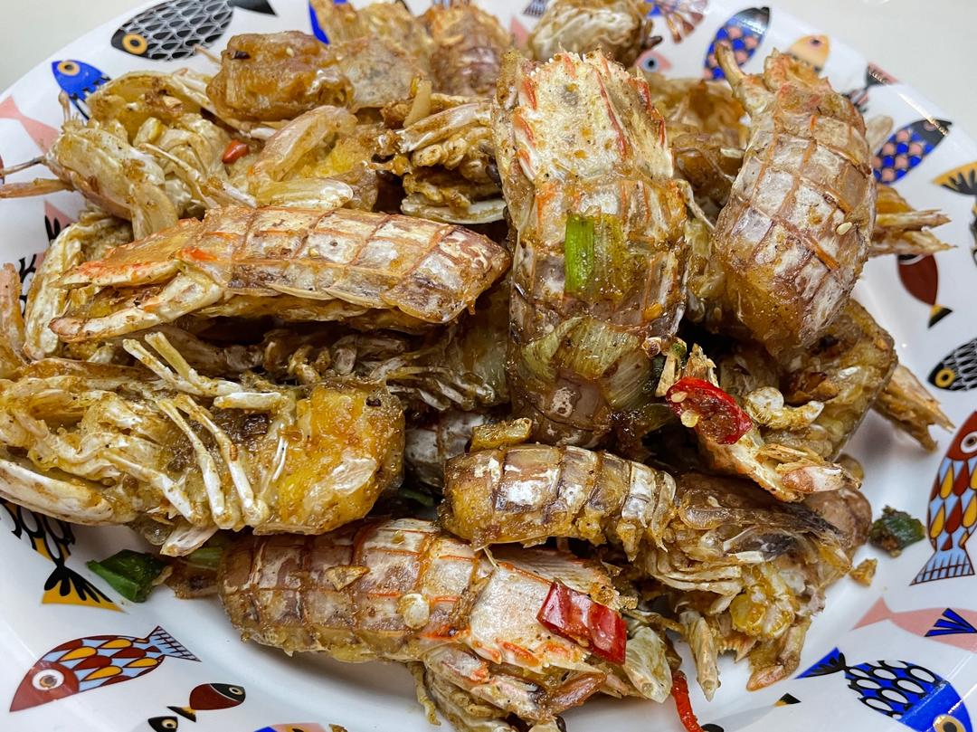 椒盐皮皮虾，看剧吃太适合了的做法