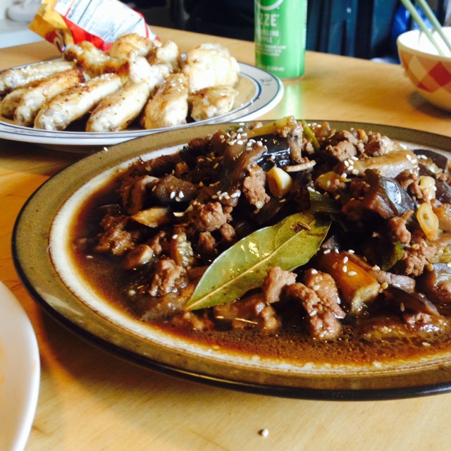 红烧肉末茄子